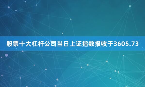 股票十大杠杆公司当日上证指数报收于3605.73